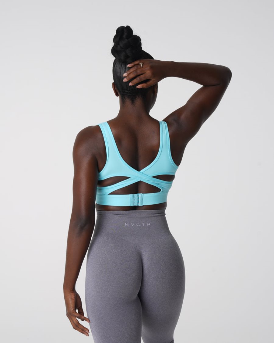 NVGTN Allure Sport Bh Damen Blau Österreich | wMNEDxD4