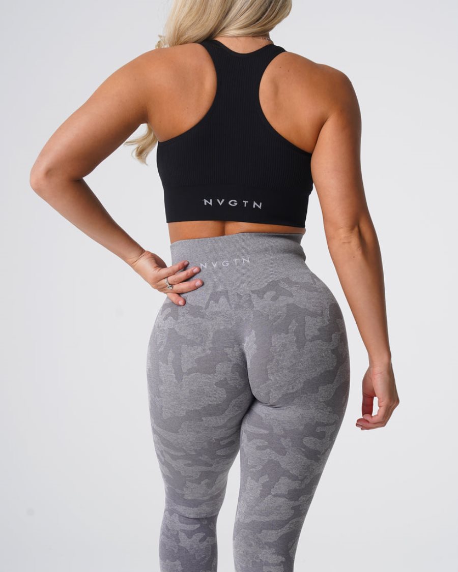 NVGTN Camo Seamless Leggings Damen Grau Österreich | rEFi391d