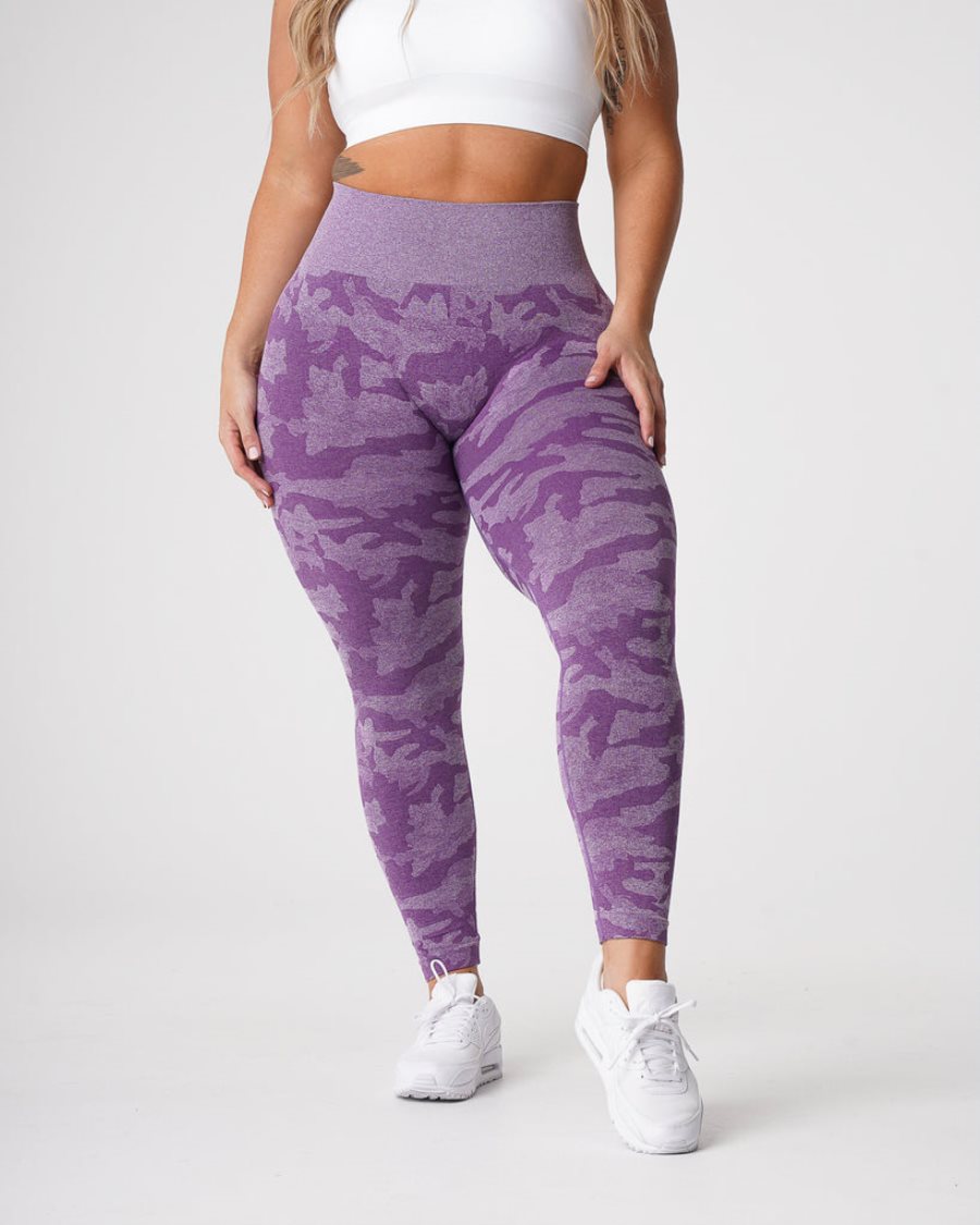 NVGTN Camo Seamless Leggings Damen Lila Österreich | Y5JYj6tF