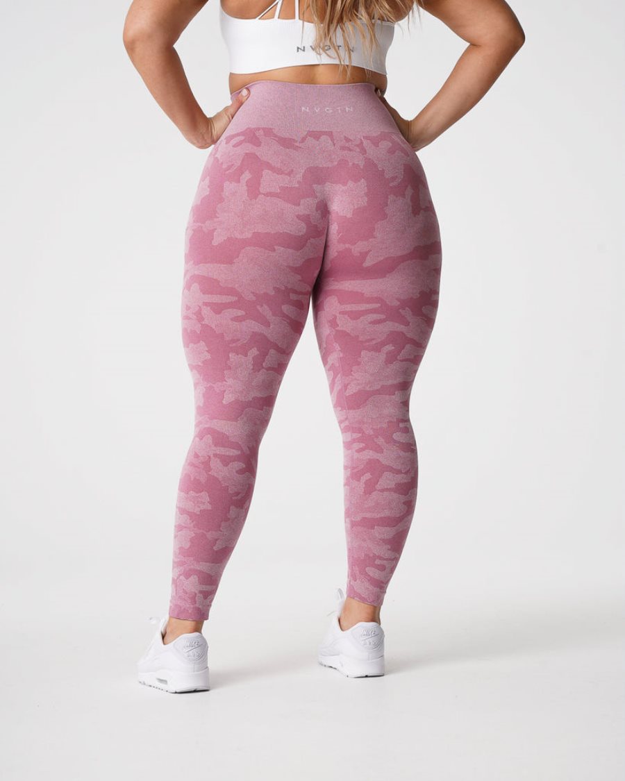 NVGTN Camo Seamless Leggings Damen Rosa Österreich | c0YGnKCL