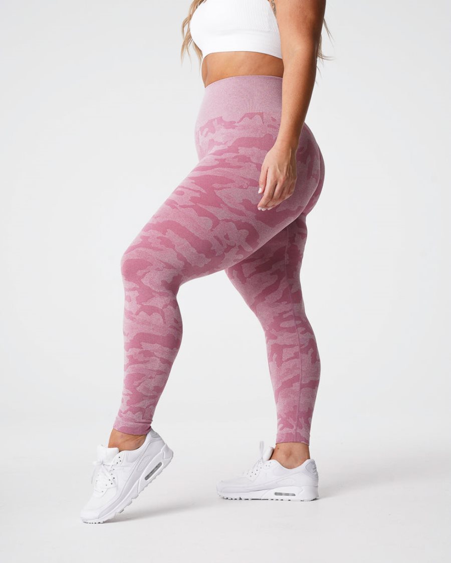 NVGTN Camo Seamless Leggings Damen Rosa Österreich | c0YGnKCL