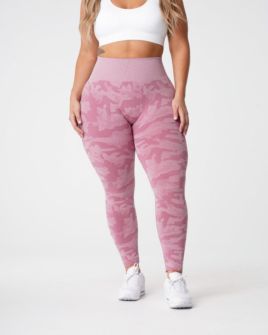 NVGTN Camo Seamless Leggings Damen Rosa Österreich | c0YGnKCL