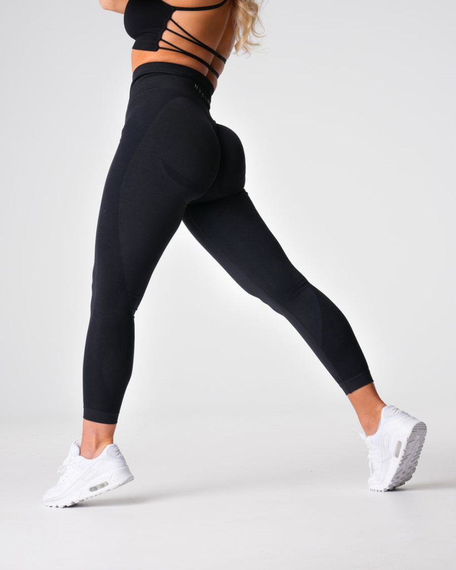 NVGTN Contour 2.0 Seamless Leggings Damen Schwarz Österreich | BFAd9lzY