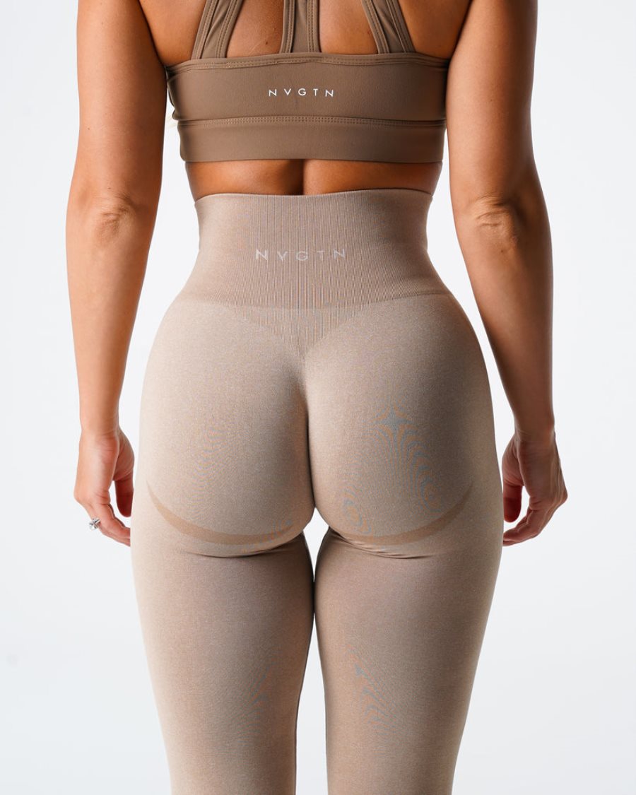 NVGTN Contour Seamless Leggings Damen Beige Österreich | 9k8xxslL