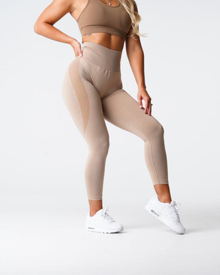 NVGTN Contour Seamless Leggings Damen Beige Österreich | 9k8xxslL