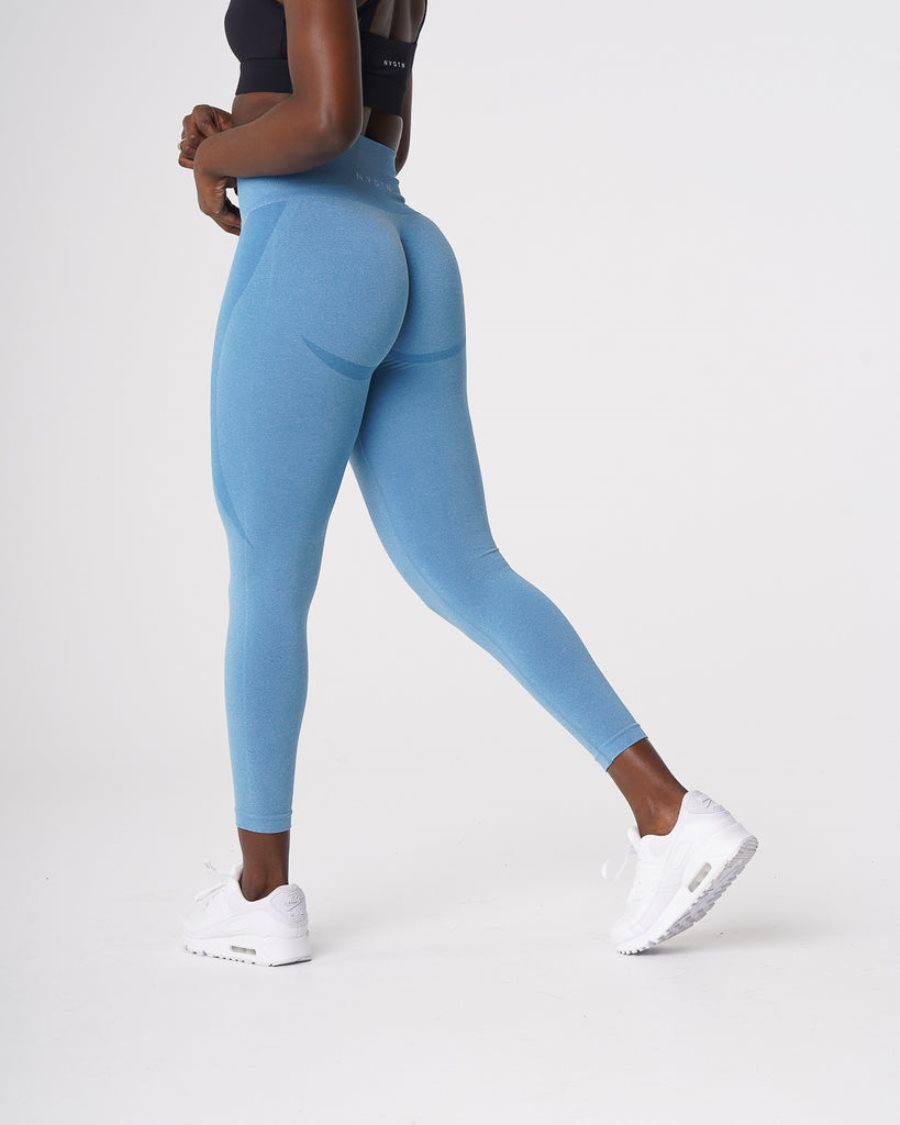 NVGTN Contour Seamless Leggings Damen Blau Österreich | 1rJAwRRV