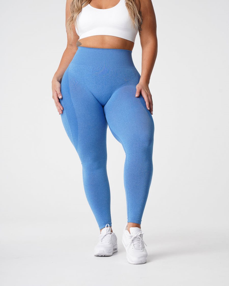 NVGTN Contour Seamless Leggings Damen Blau Österreich | Yw5Kk2e6