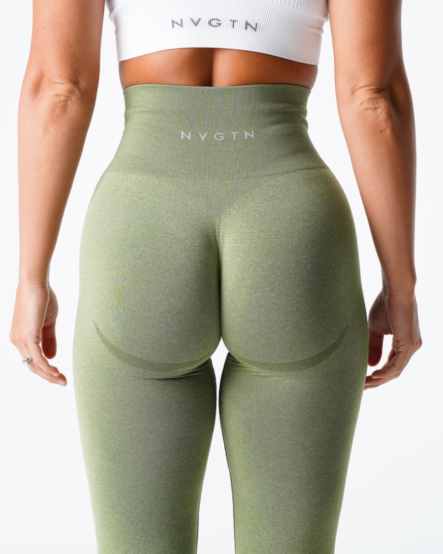 NVGTN Contour Seamless Leggings Damen Grün Österreich | Alk6m7FD