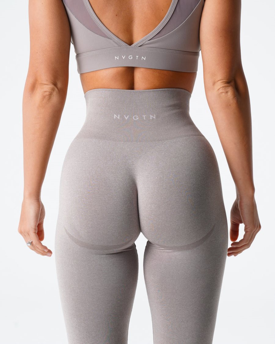 NVGTN Contour Seamless Leggings Damen Grau Braun Österreich | hFiS8NXR