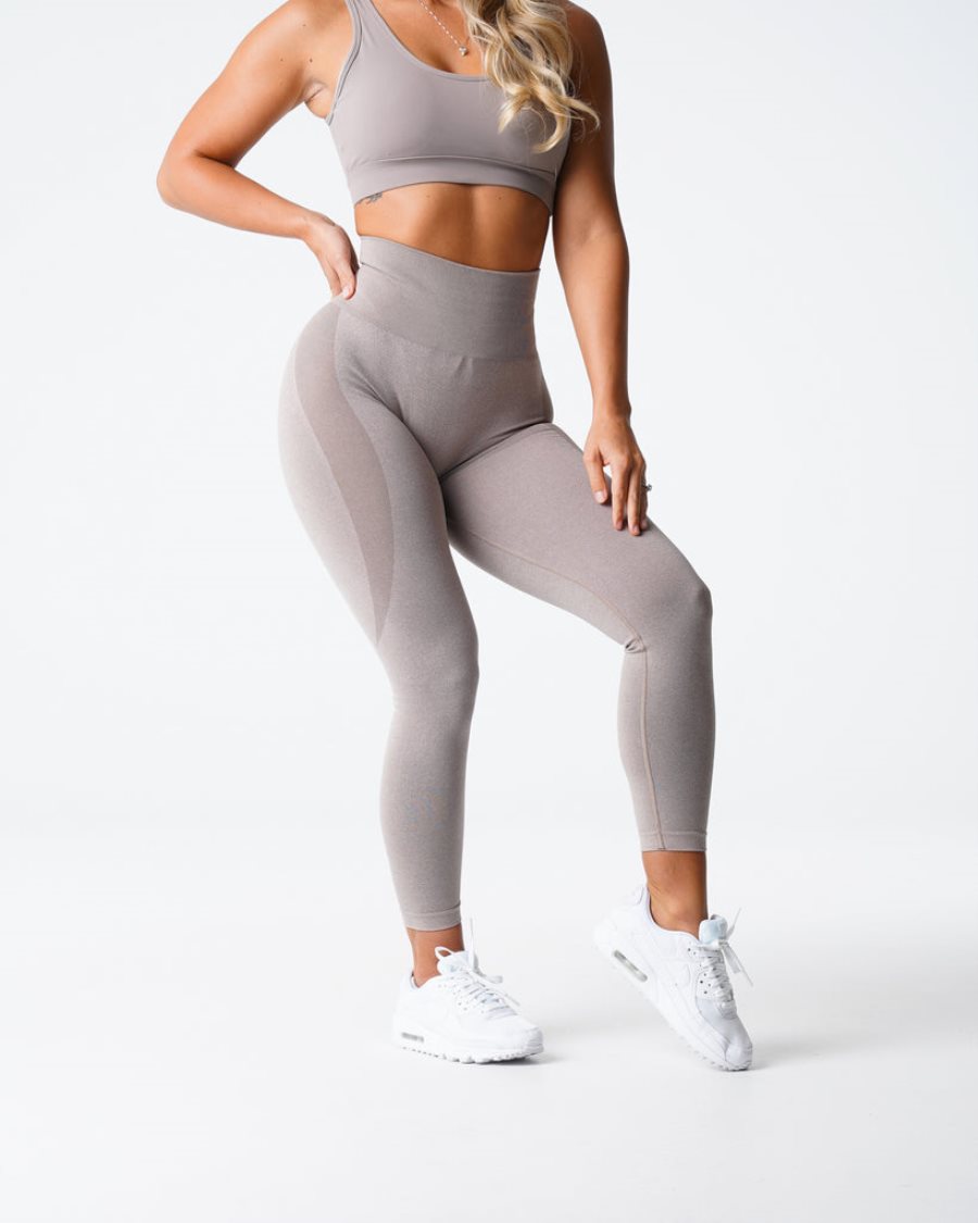 NVGTN Contour Seamless Leggings Damen Grau Braun Österreich | hFiS8NXR