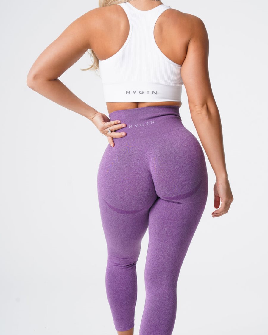 NVGTN Contour Seamless Leggings Damen Lila Österreich | n7yvSbKY