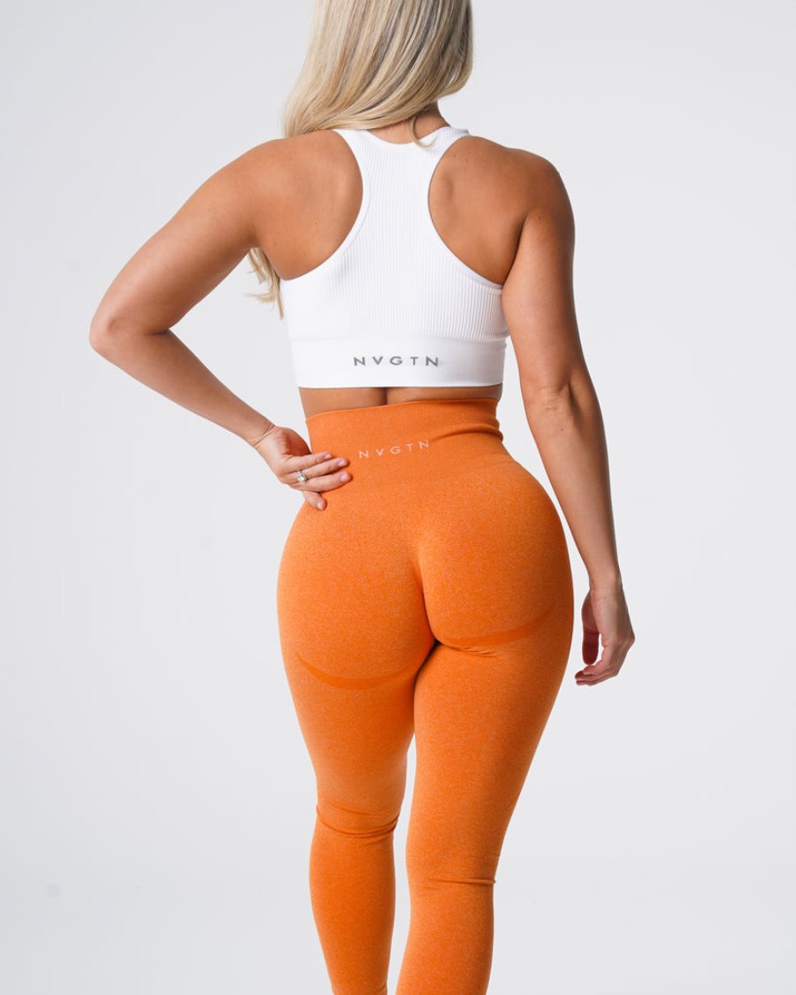 NVGTN Contour Seamless Leggings Damen Orange Österreich | wDQp4H31