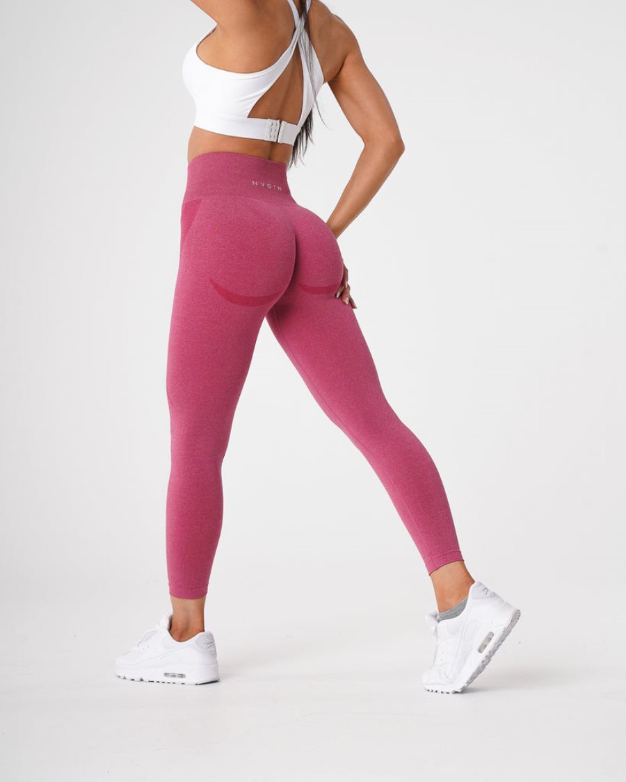 NVGTN Contour Seamless Leggings Damen Rosa Österreich | HFqU94h6