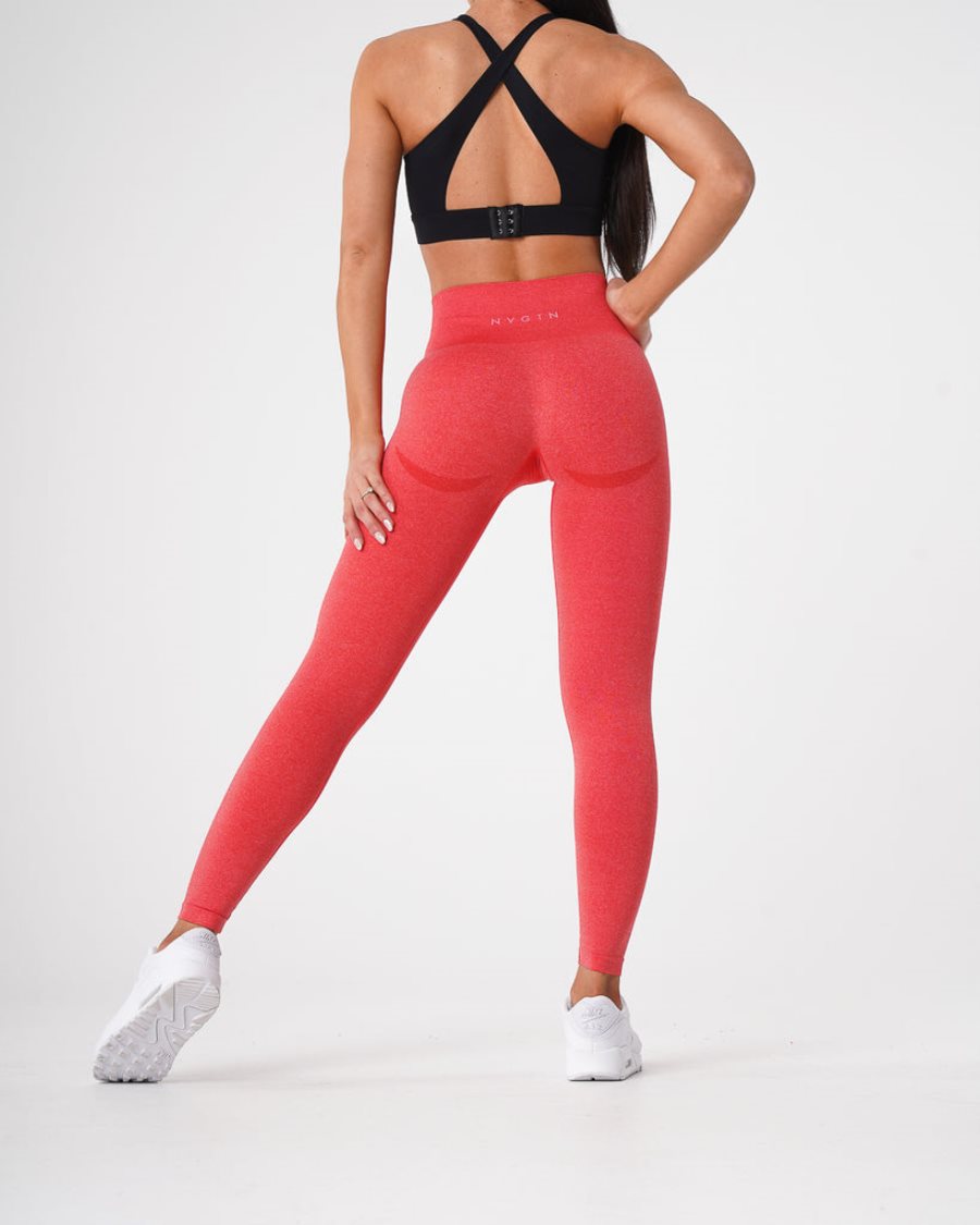 NVGTN Contour Seamless Leggings Damen Rot Österreich | eVLXy1MX