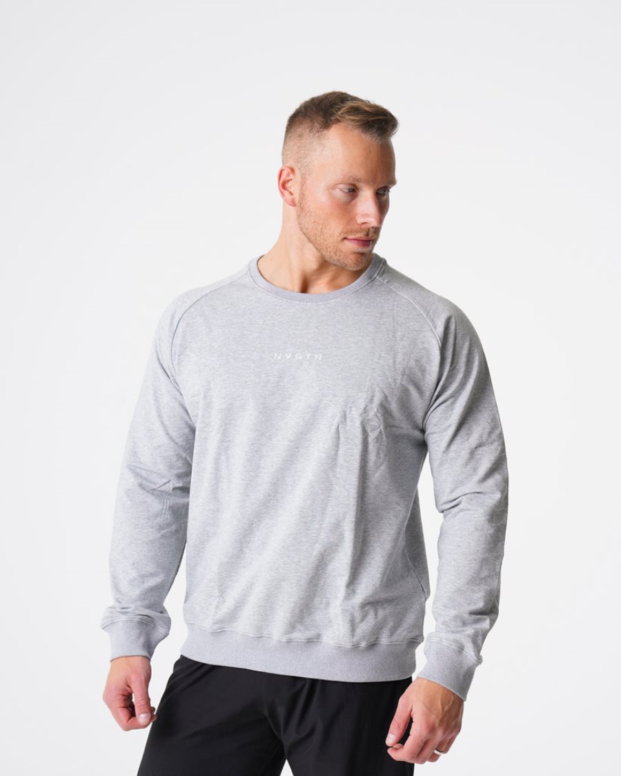 NVGTN Crew Neck Sweatshirts Herren Grau Österreich | jQJAuucI