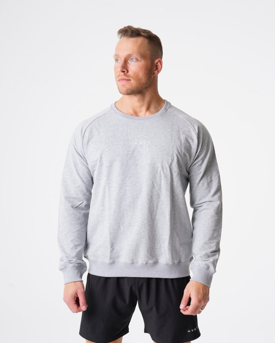 NVGTN Crew Neck Sweatshirts Herren Grau Österreich | jQJAuucI