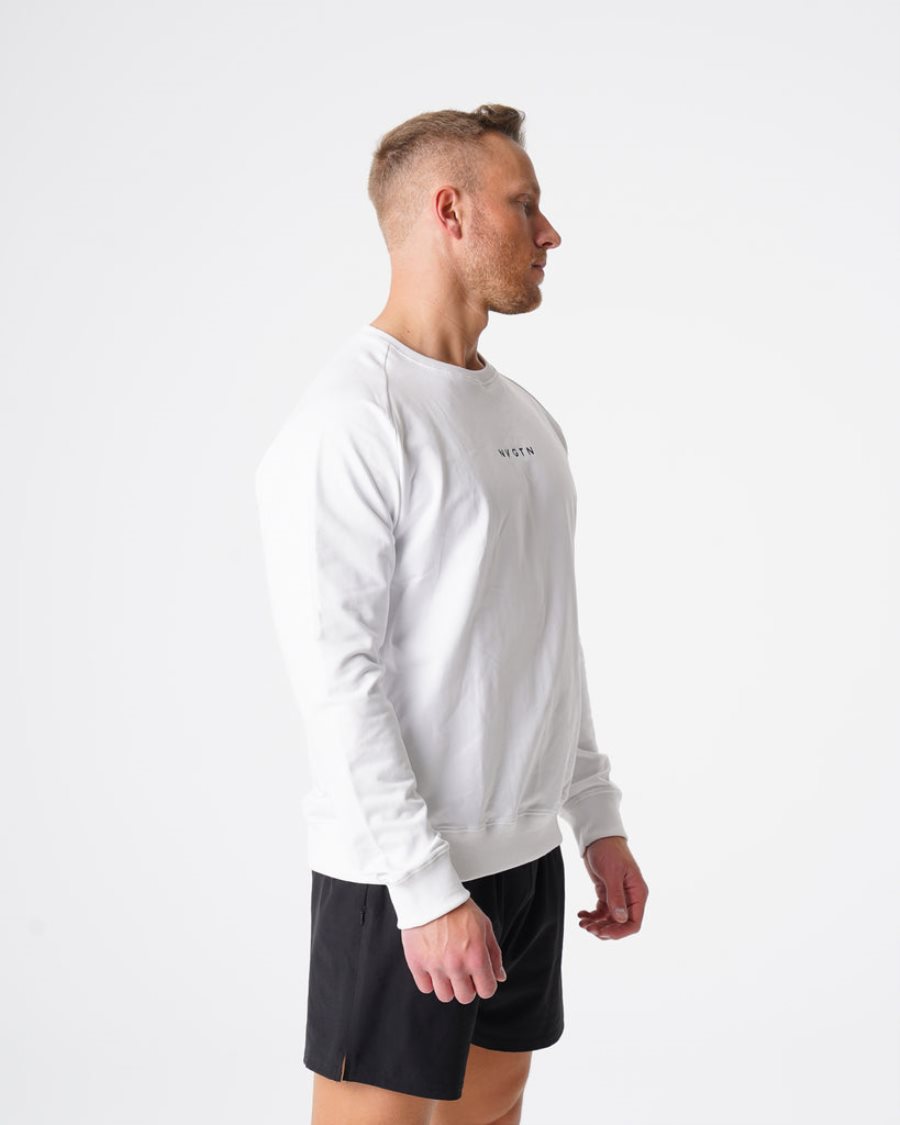 NVGTN Crew Neck Sweatshirts Herren Weiß Österreich | nbRUOM5r