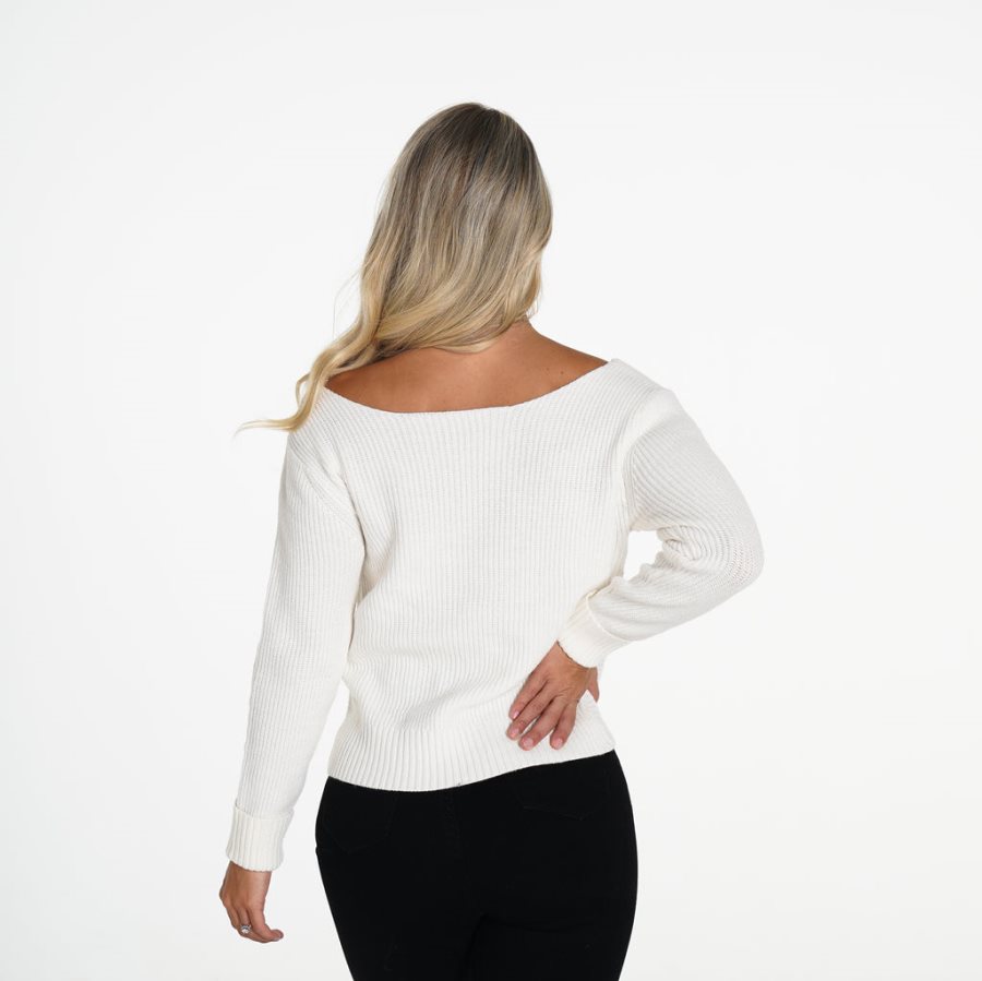 NVGTN Cuddle Up Knit Pullover Damen Weiß Österreich | kIpQCQls