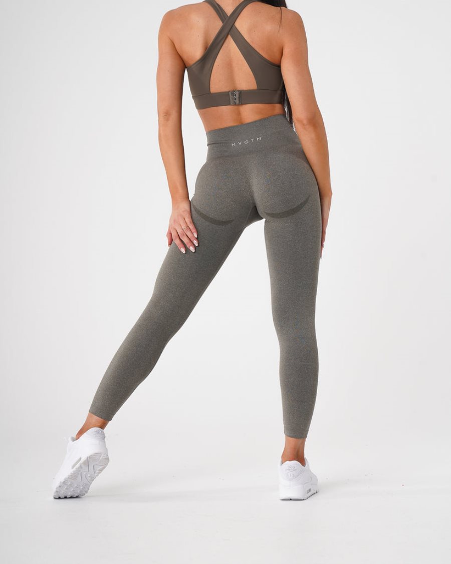 NVGTN Curve Seamless Leggings Damen Khaki Grün Österreich | J60DZJOX