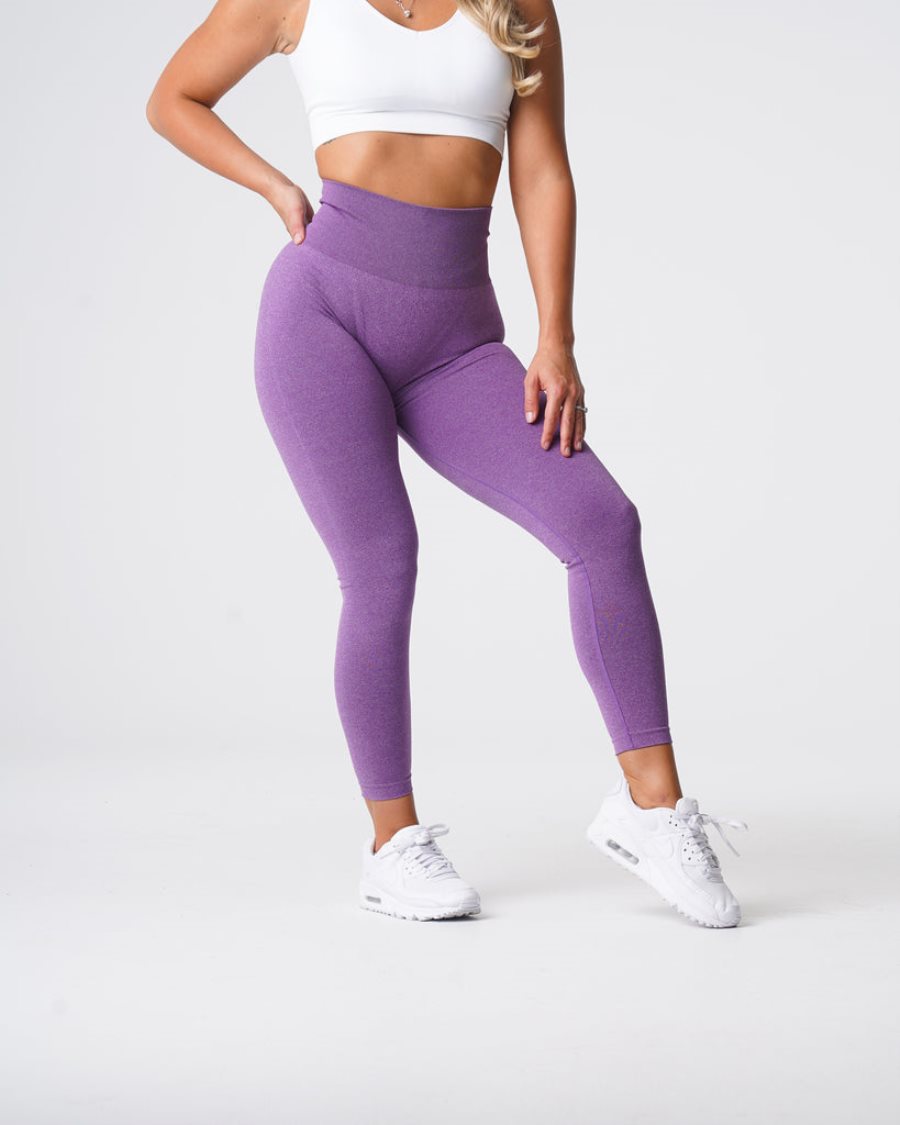 NVGTN Curve Seamless Leggings Damen Lila Österreich | P5UDVKU2