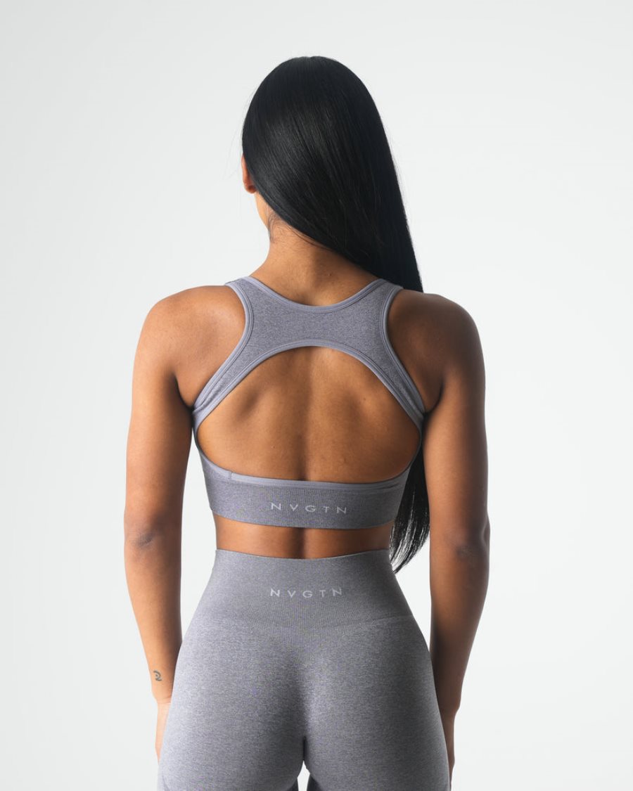 NVGTN Eclipse Seamless Sport Bh Damen Grau Österreich | H9vUKa6l