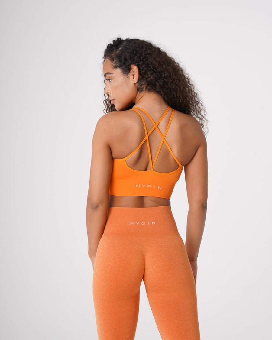 NVGTN Flourish Seamless Sport Bh Damen Orange Österreich | gh7suC2s