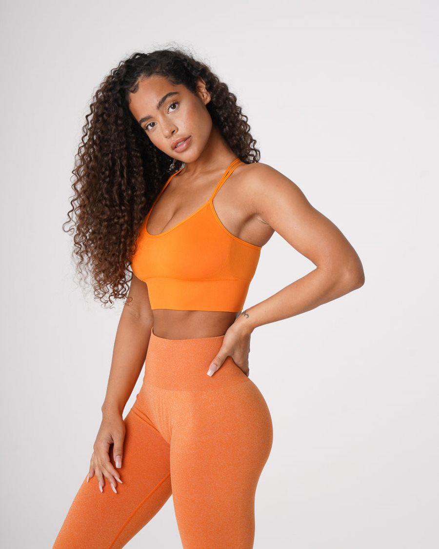 NVGTN Flourish Seamless Sport Bh Damen Orange Österreich | gh7suC2s