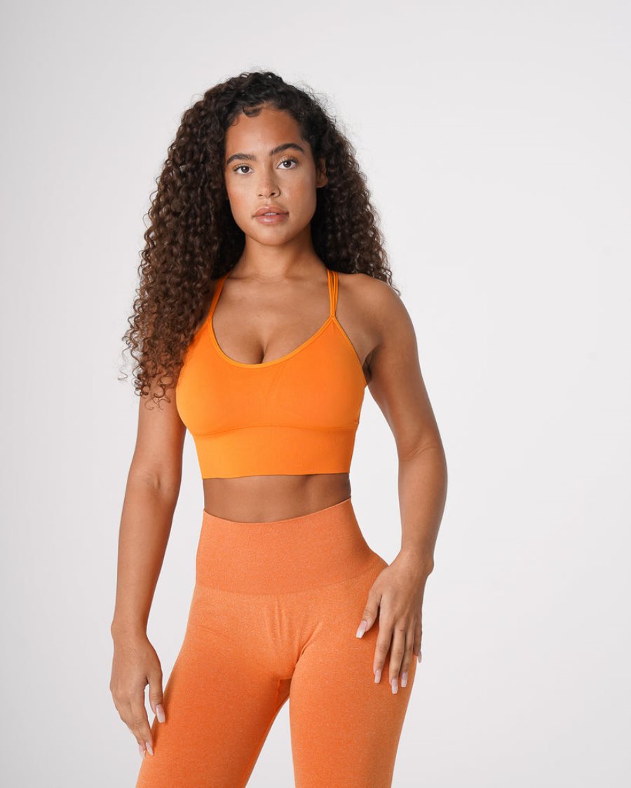 NVGTN Flourish Seamless Sport Bh Damen Orange Österreich | gh7suC2s