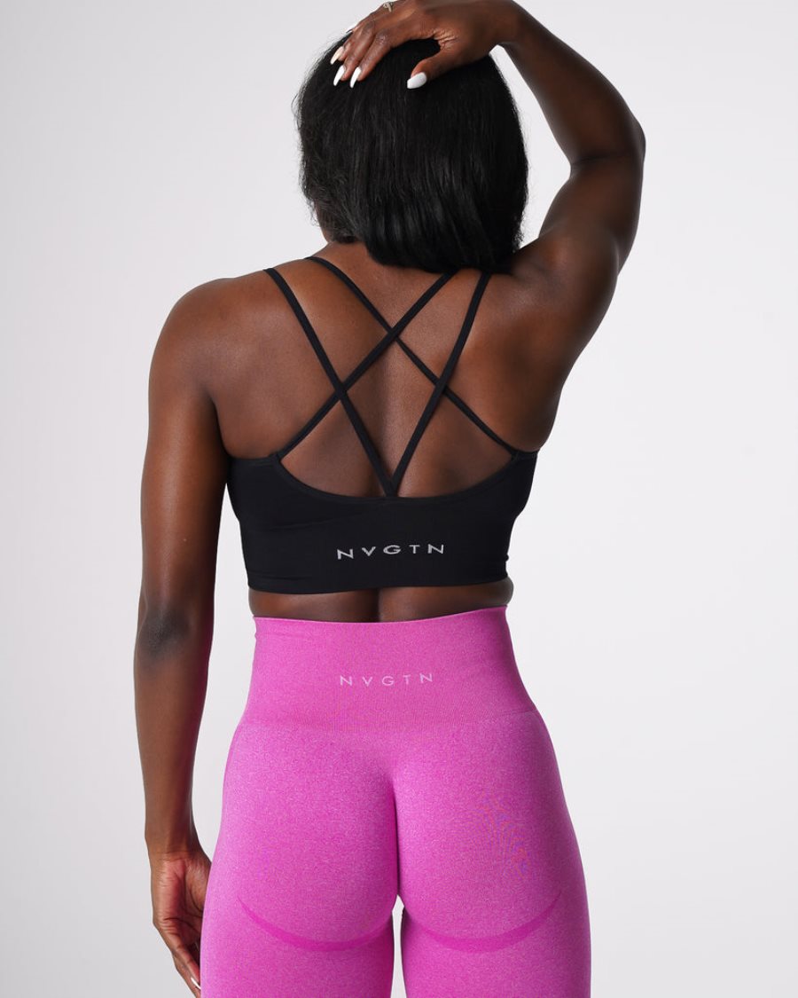 NVGTN Flourish Seamless Sport Bh Damen Schwarz Österreich | rMWSlFRp