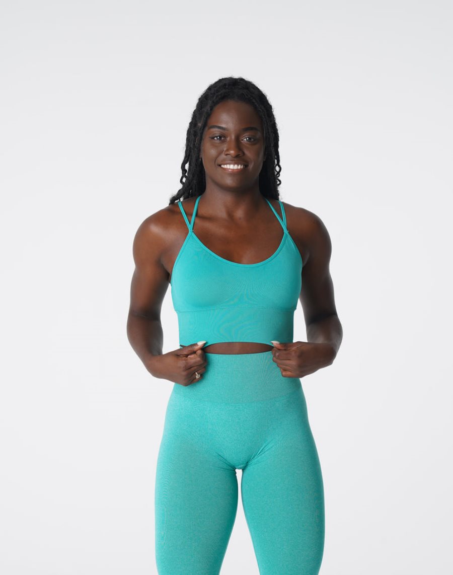 NVGTN Flourish Seamless Sport Bh Damen Türkis Österreich | o83Ay5BY