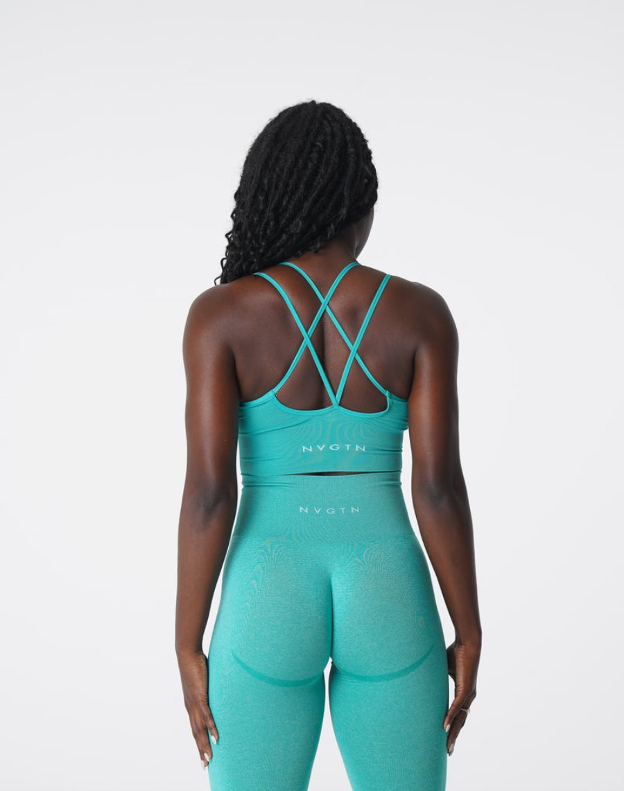 NVGTN Flourish Seamless Sport Bh Damen Türkis Österreich | o83Ay5BY