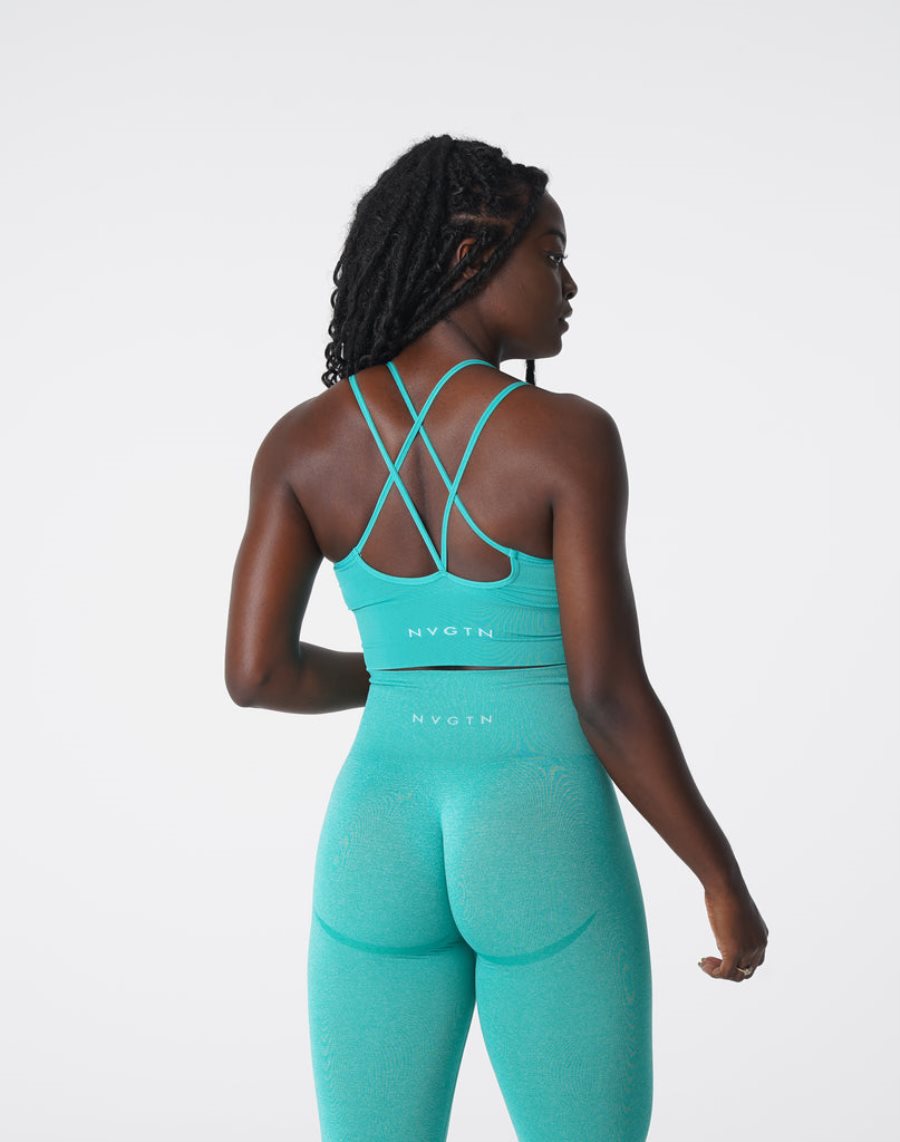 NVGTN Flourish Seamless Sport Bh Damen Türkis Österreich | o83Ay5BY