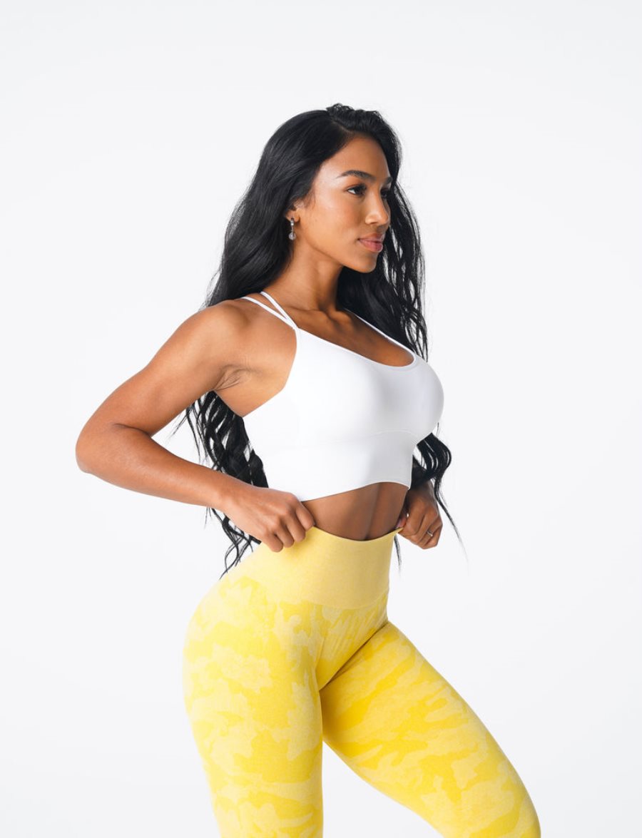 NVGTN Flourish Seamless Sport Bh Damen Weiß Österreich | GwEmPDR4