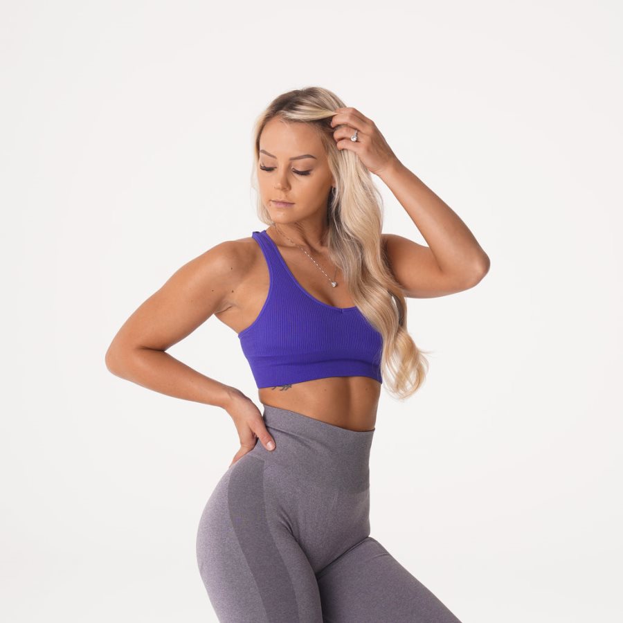 NVGTN Galaxy Gerippt Seamless Sport Bh Damen Azurblau Österreich | 05cA7bSd