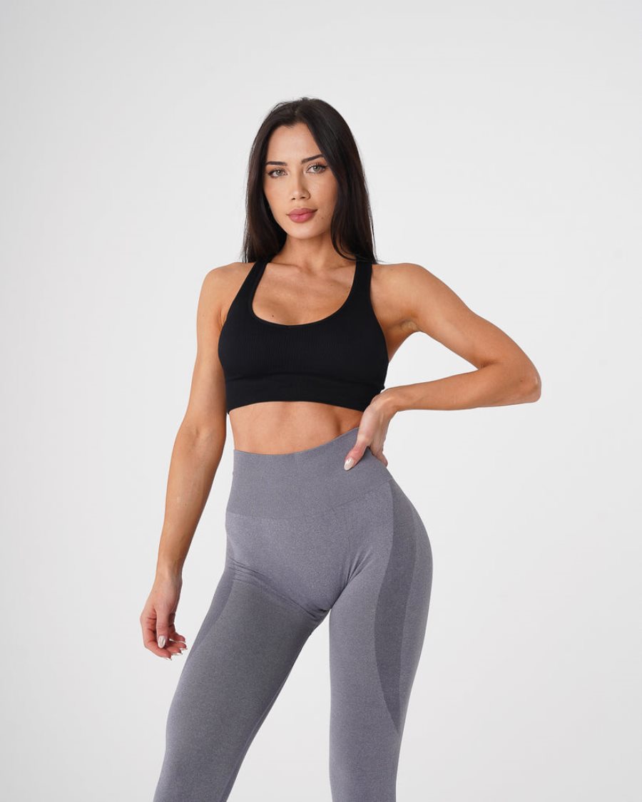 NVGTN Galaxy Gerippt Seamless Sport Bh Damen Schwarz Österreich | DWcwQeBn