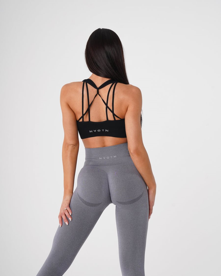 NVGTN Galaxy Gerippt Seamless Sport Bh Damen Schwarz Österreich | DWcwQeBn