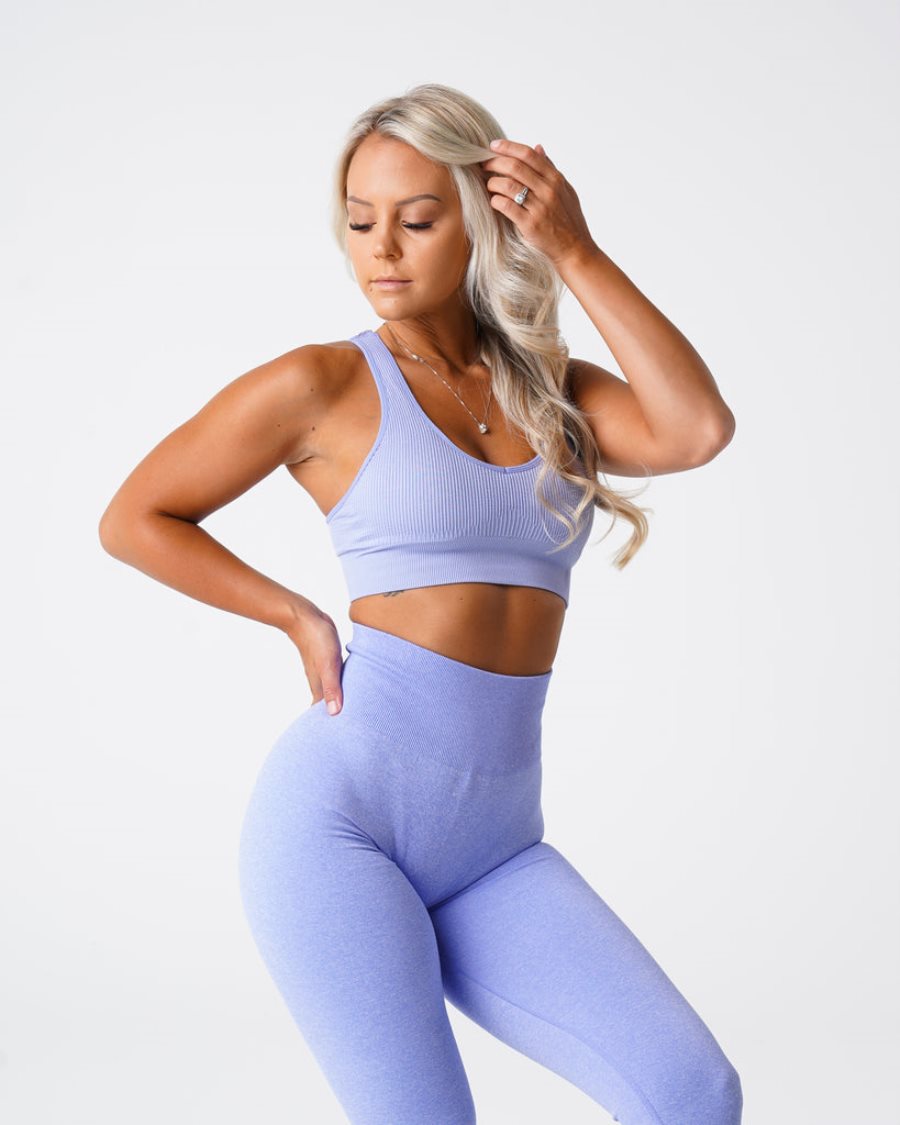 NVGTN Galaxy Gerippt Seamless Sport Bh Damen Helllila Österreich | wnHpqwoB