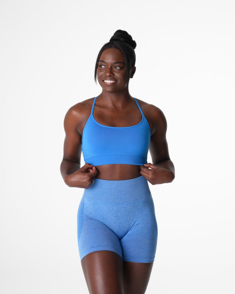 NVGTN Invincible Seamless Sport Bh Damen Blau Österreich | 4dsqJUTX