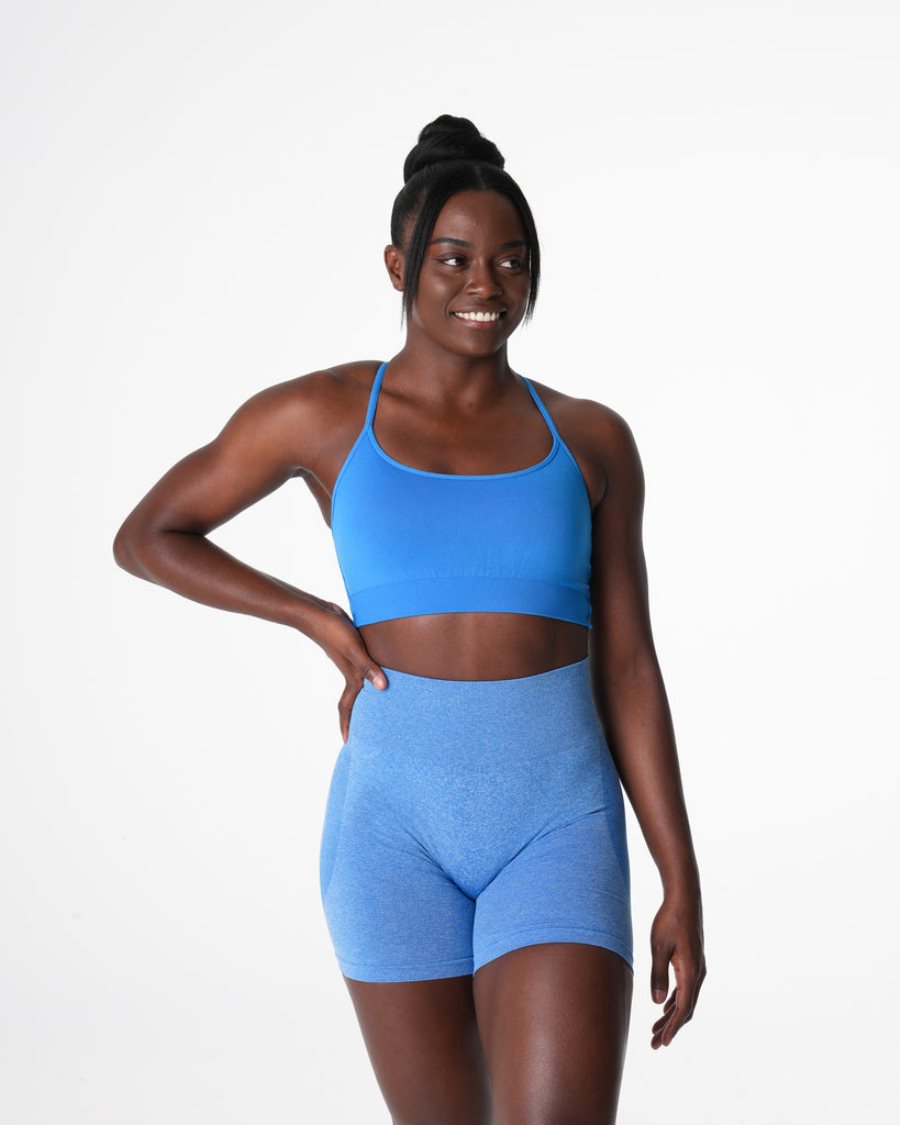 NVGTN Invincible Seamless Sport Bh Damen Blau Österreich | 4dsqJUTX