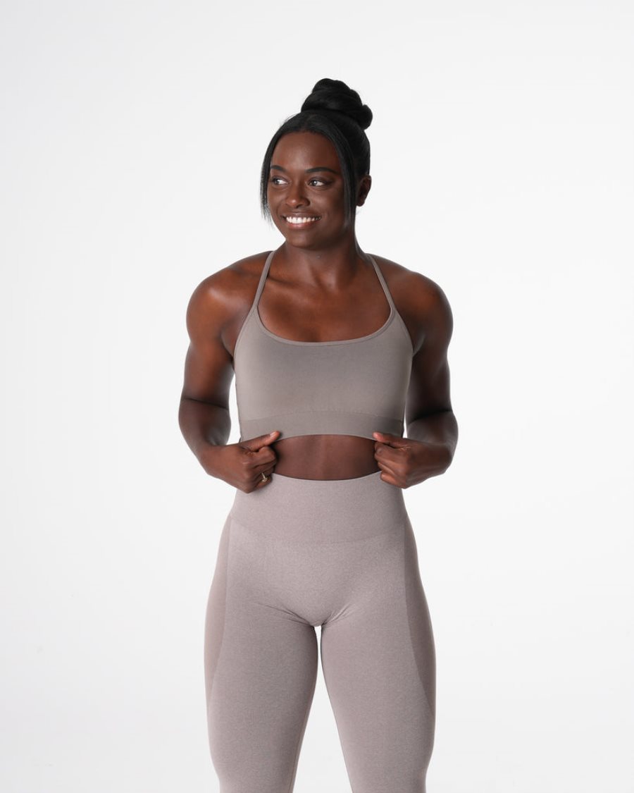 NVGTN Invincible Seamless Sport Bh Damen Grau Braun Österreich | hGKr5aD2