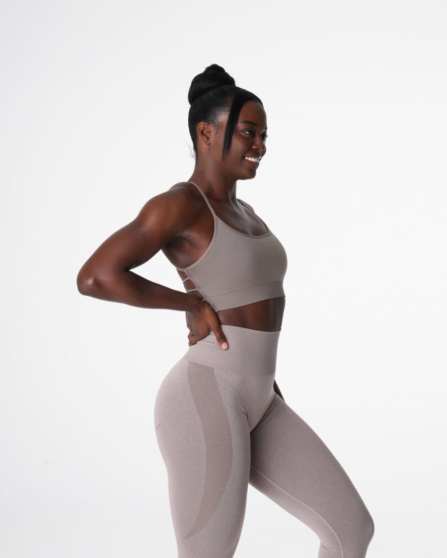 NVGTN Invincible Seamless Sport Bh Damen Grau Braun Österreich | hGKr5aD2