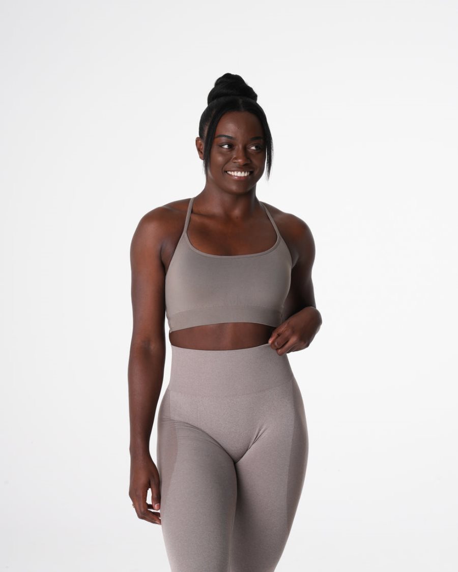 NVGTN Invincible Seamless Sport Bh Damen Grau Braun Österreich | hGKr5aD2