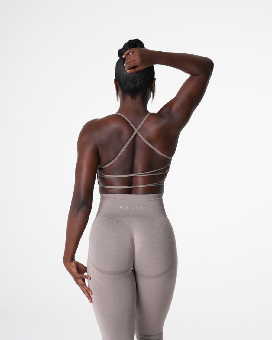 NVGTN Invincible Seamless Sport Bh Damen Grau Braun Österreich | hGKr5aD2