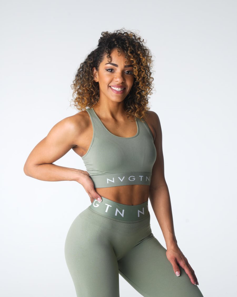 NVGTN Legacy Sport Seamless Sport Bh Damen Grün Österreich | 6T2dIEc6