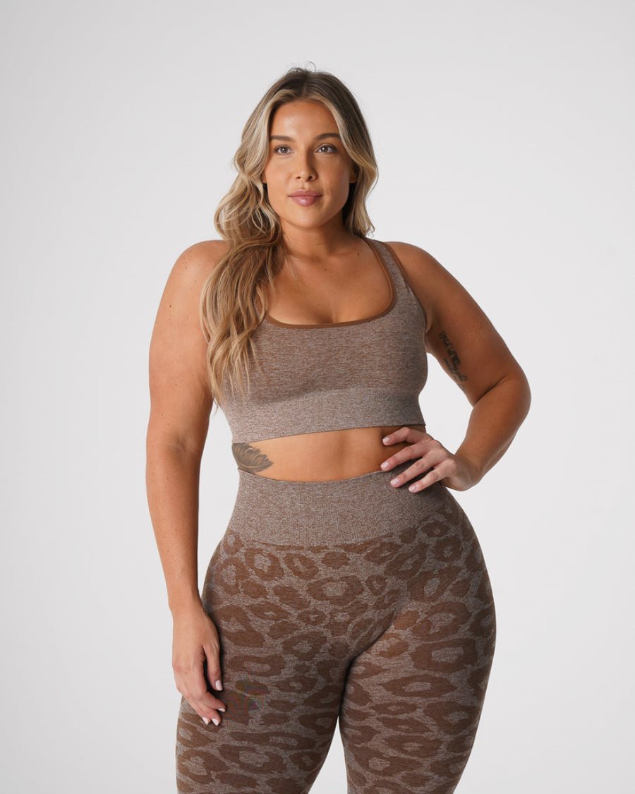 NVGTN Leopard Eclipse Seamless Sport Bh Damen Braun Österreich | lXz3C9YT