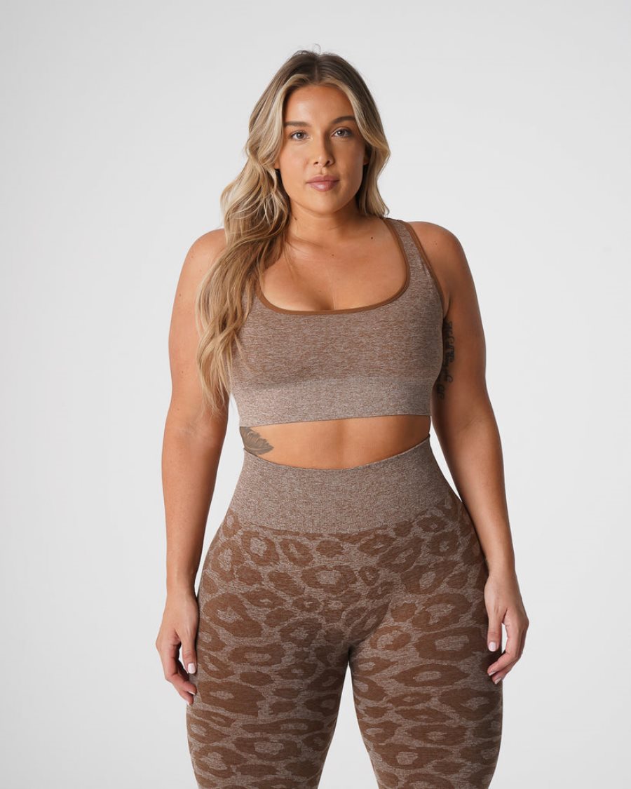 NVGTN Leopard Eclipse Seamless Sport Bh Damen Braun Österreich | lXz3C9YT