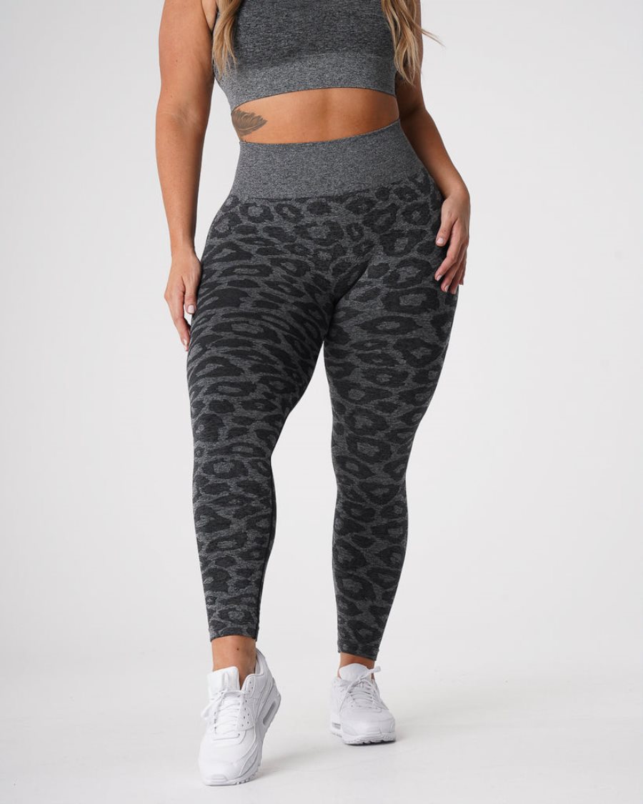 NVGTN Leopard Seamless Leggings Damen Schwarz Österreich | lVJYgCYG