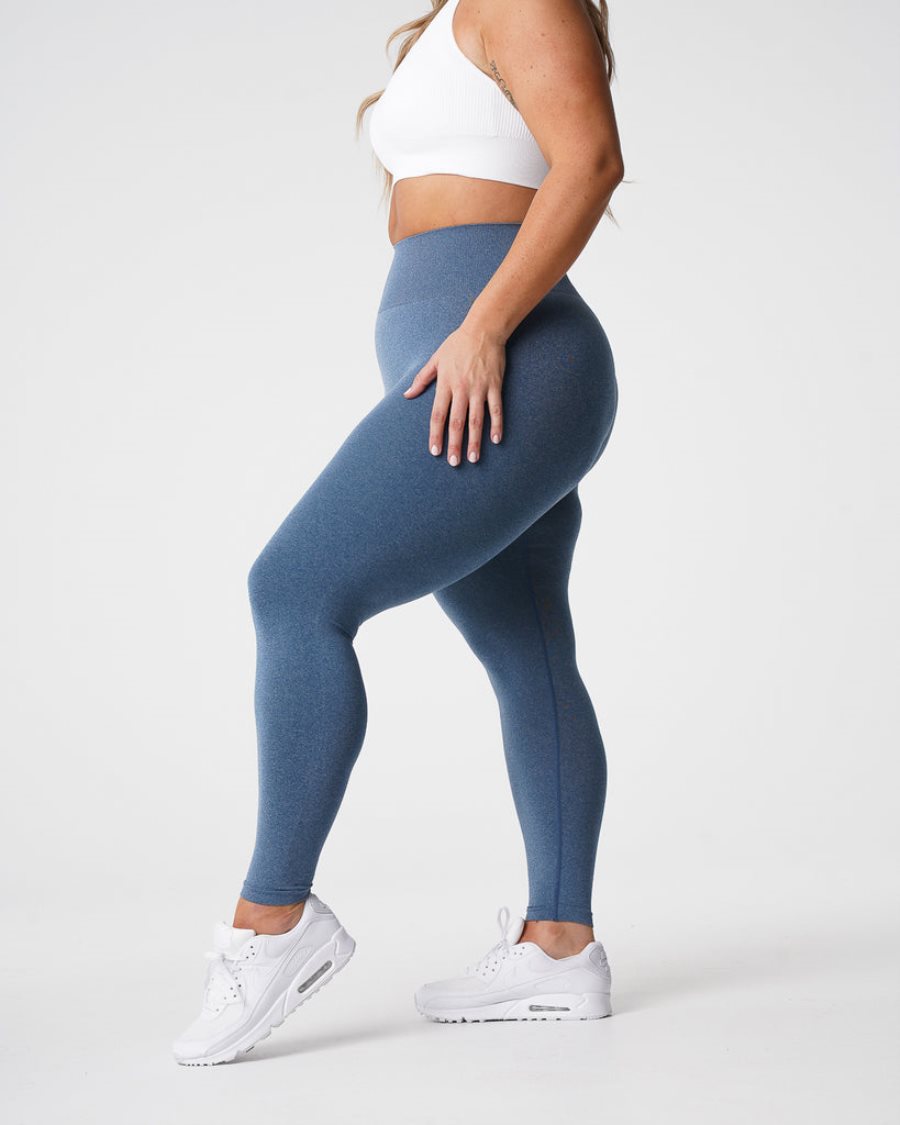 NVGTN NV Seamless Leggings Damen Blau Österreich | 5HHNbHC2