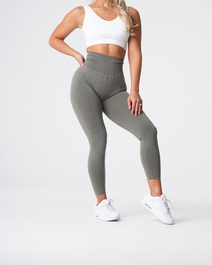 NVGTN NV Seamless Leggings Damen Khaki Grün Österreich | oxvn9MS7