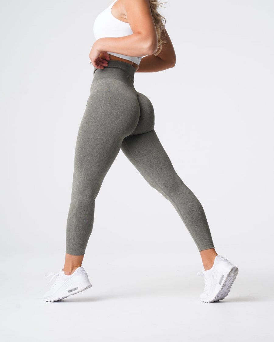 NVGTN NV Seamless Leggings Damen Khaki Grün Österreich | oxvn9MS7